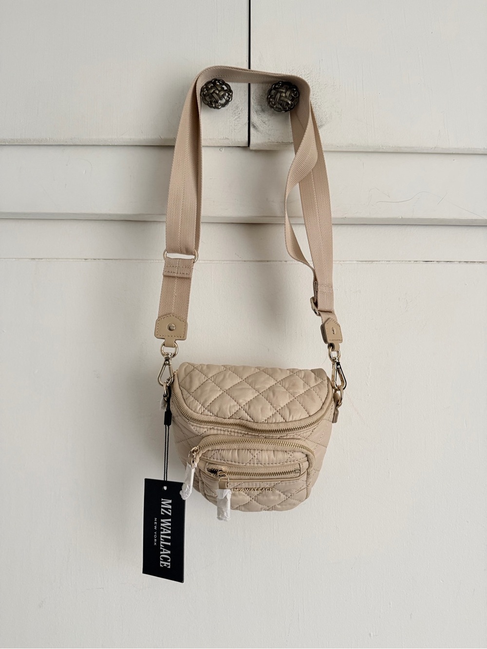 MZ Wallace Micro Crosby Sling Bag - Buff